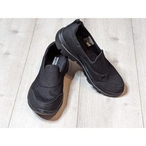 Skechers Womens 9.5 Go Walk Evolution Ultra Rapids Black Comfort Sneaker 15730